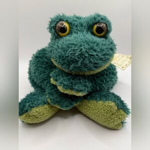 Vintage 16" Russ Fleegle Large Frog Green Plush Beanie Stuffed Animal Toy NWT!